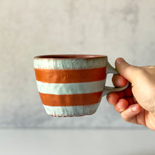 Load image into Gallery viewer, Striped Mug with one finger handle