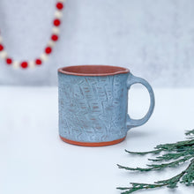 Load image into Gallery viewer, Small Mug with zigzag pattern- sky blue
