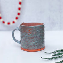 Load image into Gallery viewer, Mug with dotted relief pattern- slate blue