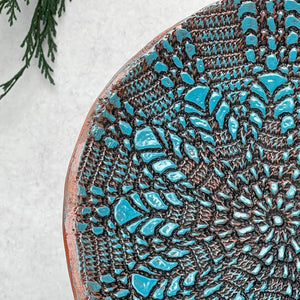 Large Burst Platter- Turquoise