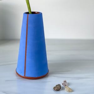 Modern Blue Bud Vase