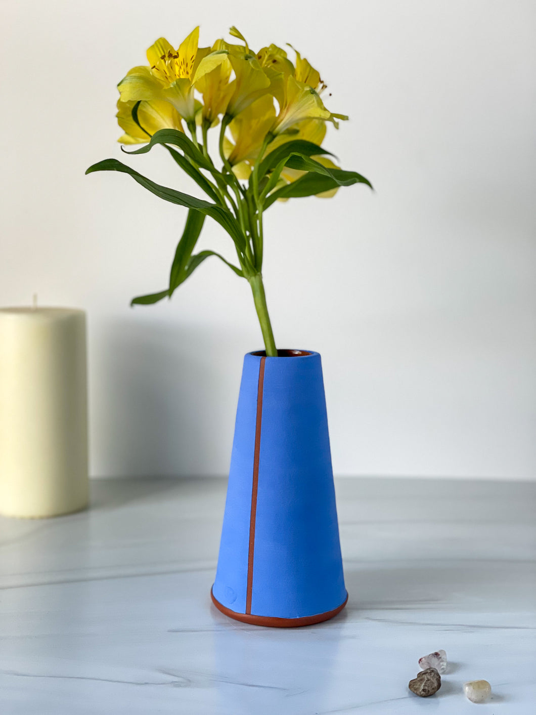 Modern Blue Bud Vase