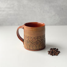 Load image into Gallery viewer, Embossed mug with hints of deep yellow