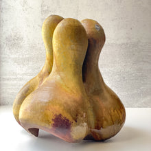Load image into Gallery viewer, Three Lobed Sculpture with Amber Celadon Glaze
