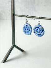 Load image into Gallery viewer, Blue Spiral Dangles