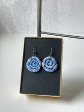 Load image into Gallery viewer, Blue Spiral Dangles