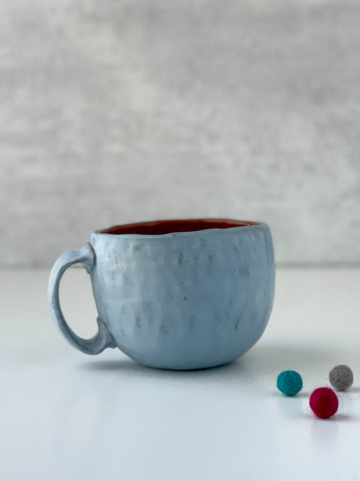 Minimalist Pinched Mug in Light Sky Blue