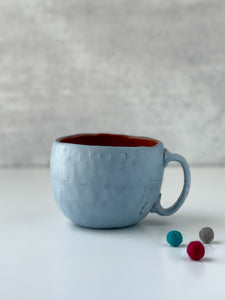 Minimalist Pinched Mug in Light Sky Blue