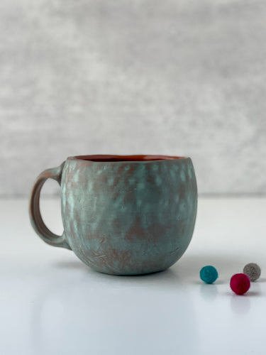 Minimalist Pinched Mug in Teal