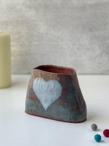 Heart and Star Vase in Slate