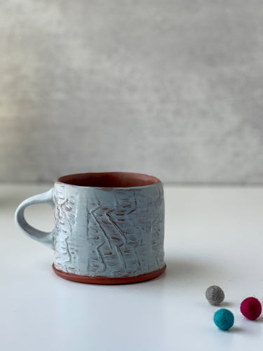 Small Sky Blue Mug with texture pattern 01