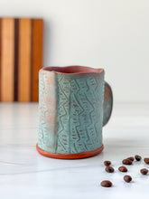 Load image into Gallery viewer, Mug with texture pattern in teal