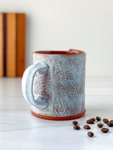 Load image into Gallery viewer, Mug with texture pattern in light turqouise