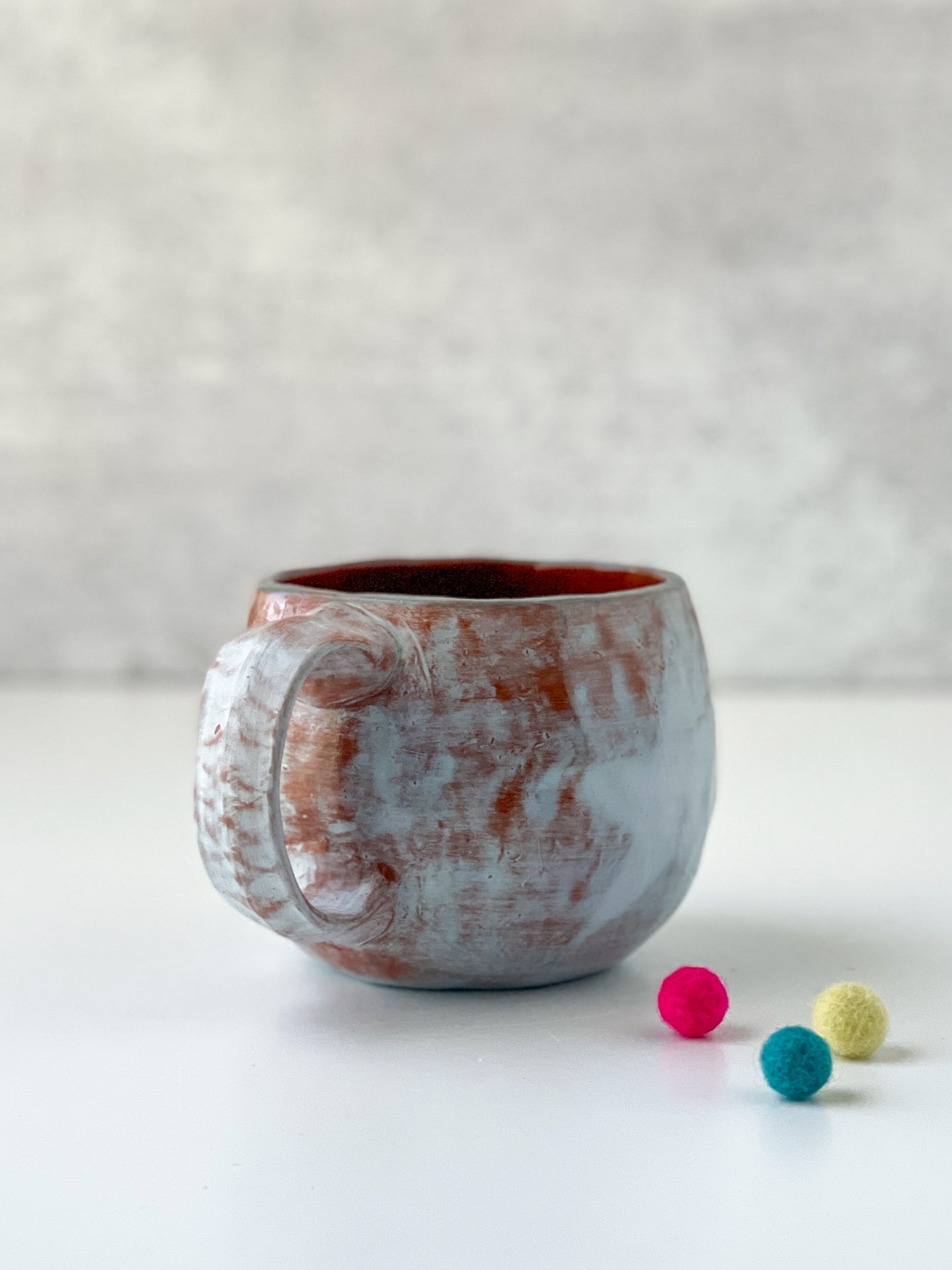 Mug with Star and Heart in Light Sky Blue