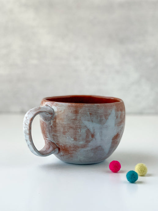 Mug with Star and Heart in Light Sky Blue 2