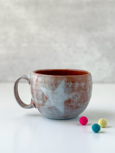 Mug with Star and Heart in Light Sky Blue 2