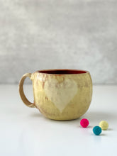 Load image into Gallery viewer, Mug with Star and Heart in Light Limoncello