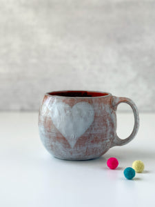 Mug with Star and Heart in Light Sky Blue