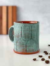 Load image into Gallery viewer, Mug with stamped pattern