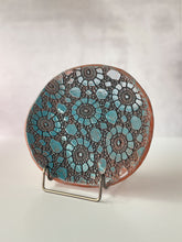 Load image into Gallery viewer, Small Turquoise Spirograph Platter