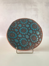 Load image into Gallery viewer, Small Turquoise Spirograph Platter