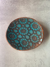 Load image into Gallery viewer, Small Turquoise Spirograph Platter