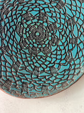 Load image into Gallery viewer, Large Embossed Turquoise Platter