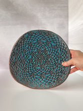 Load image into Gallery viewer, Large Embossed Turquoise Platter