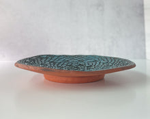 Load image into Gallery viewer, Large Embossed Turquoise Platter