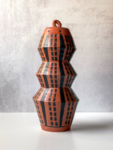 Load image into Gallery viewer, Urn with Stripe and Dash Motif