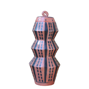 Urn with Stripe and Dash Motif