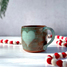 Load image into Gallery viewer, Heart and Star Mug in Teal
