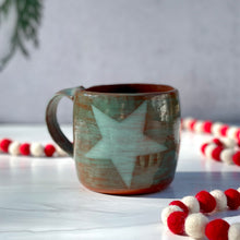 Load image into Gallery viewer, Heart and Star Mug in Teal