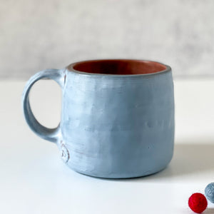 Minimalist Pinched Mug in Light Sky Blue