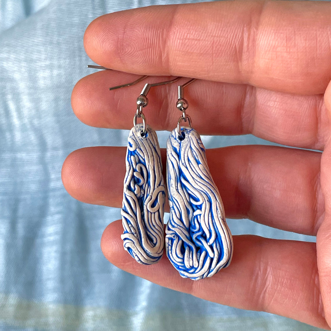 Angel Hair Dangles with Blue