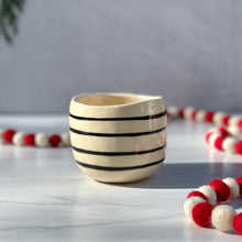 Load image into Gallery viewer, Whiskey cup with black and white stripes 1