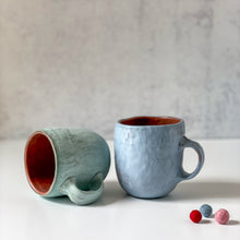 Load image into Gallery viewer, Minimalist Pinched Mug in Light Sky Blue