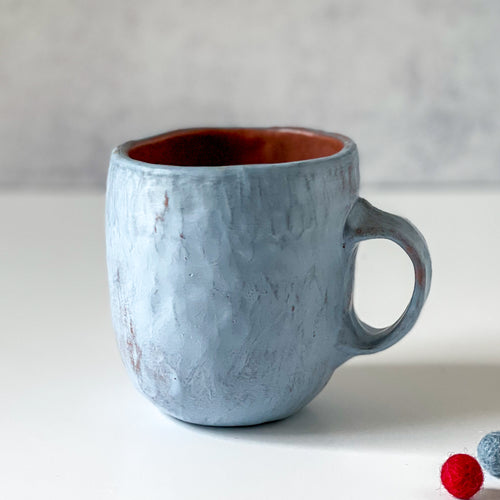 Minimalist Pinched Mug in Light Sky Blue