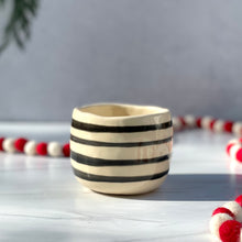 Load image into Gallery viewer, Whiskey cup with black and white stripes 1