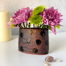 Load image into Gallery viewer, Window Sill Vase with Black Polka Dots 3