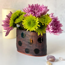 Load image into Gallery viewer, Window Sill Vase with Black Polka Dots 3