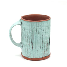 Load image into Gallery viewer, Mug, Teal with Wavy Vertical Lines