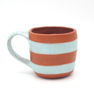 Mug with Light Teal Stripes 2