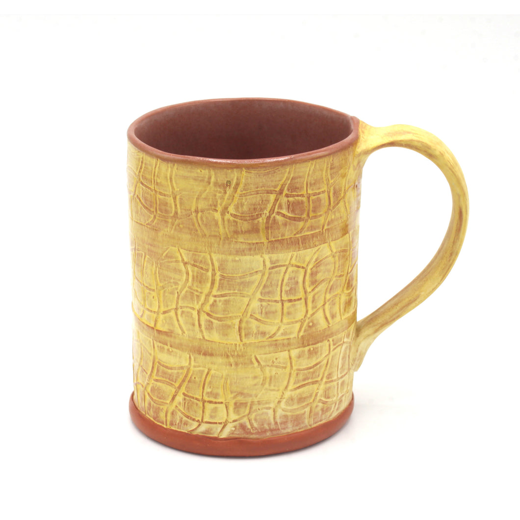 Mug, Yellow with Wavy Texture