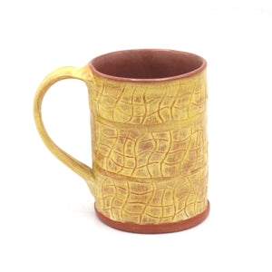 Mug, Yellow with Wavy Texture
